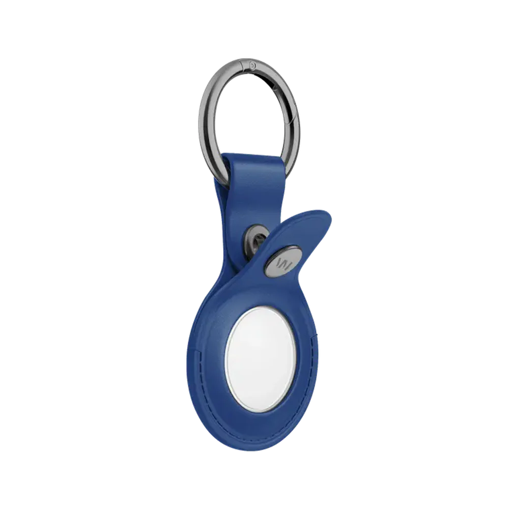 Airtrax AirTag Leather Case With Key Ring - Blue - Image 2