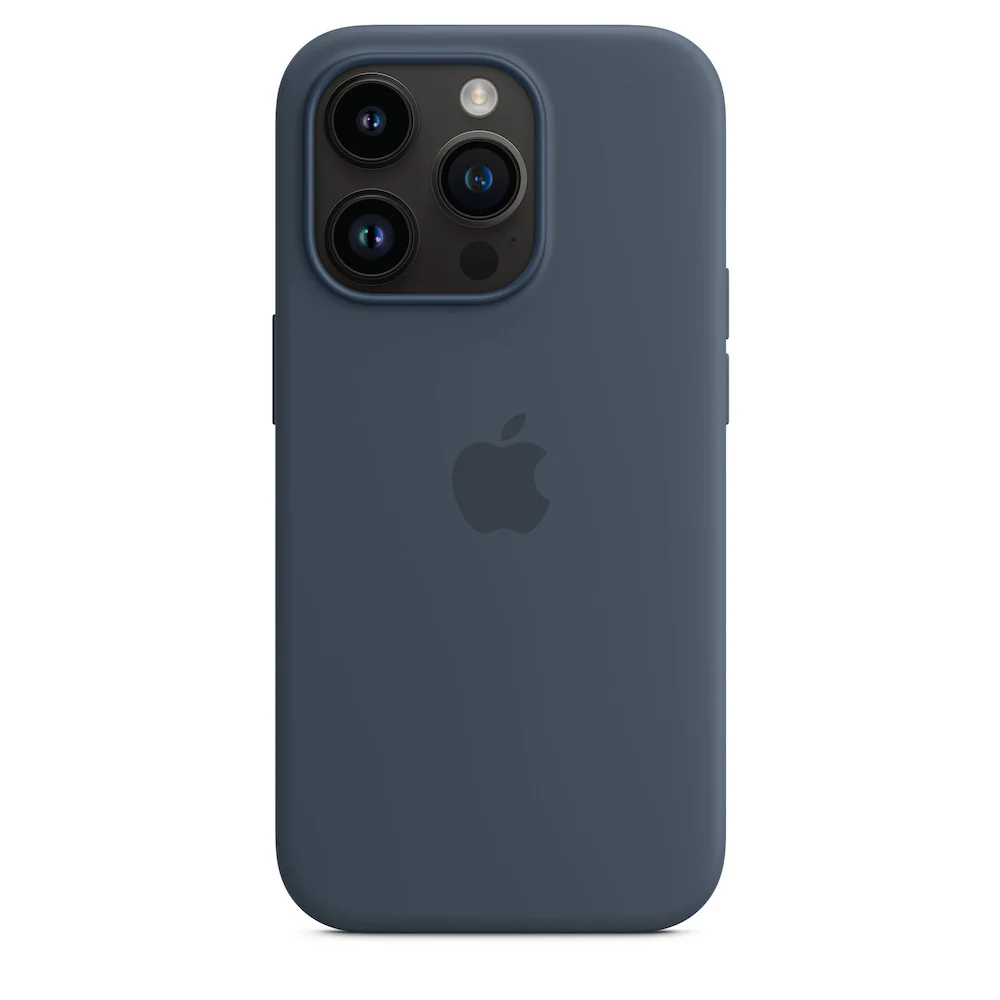Apple iPhone 14 Pro Max Silicone Case with MagSafe - Storm Blue - Image 3