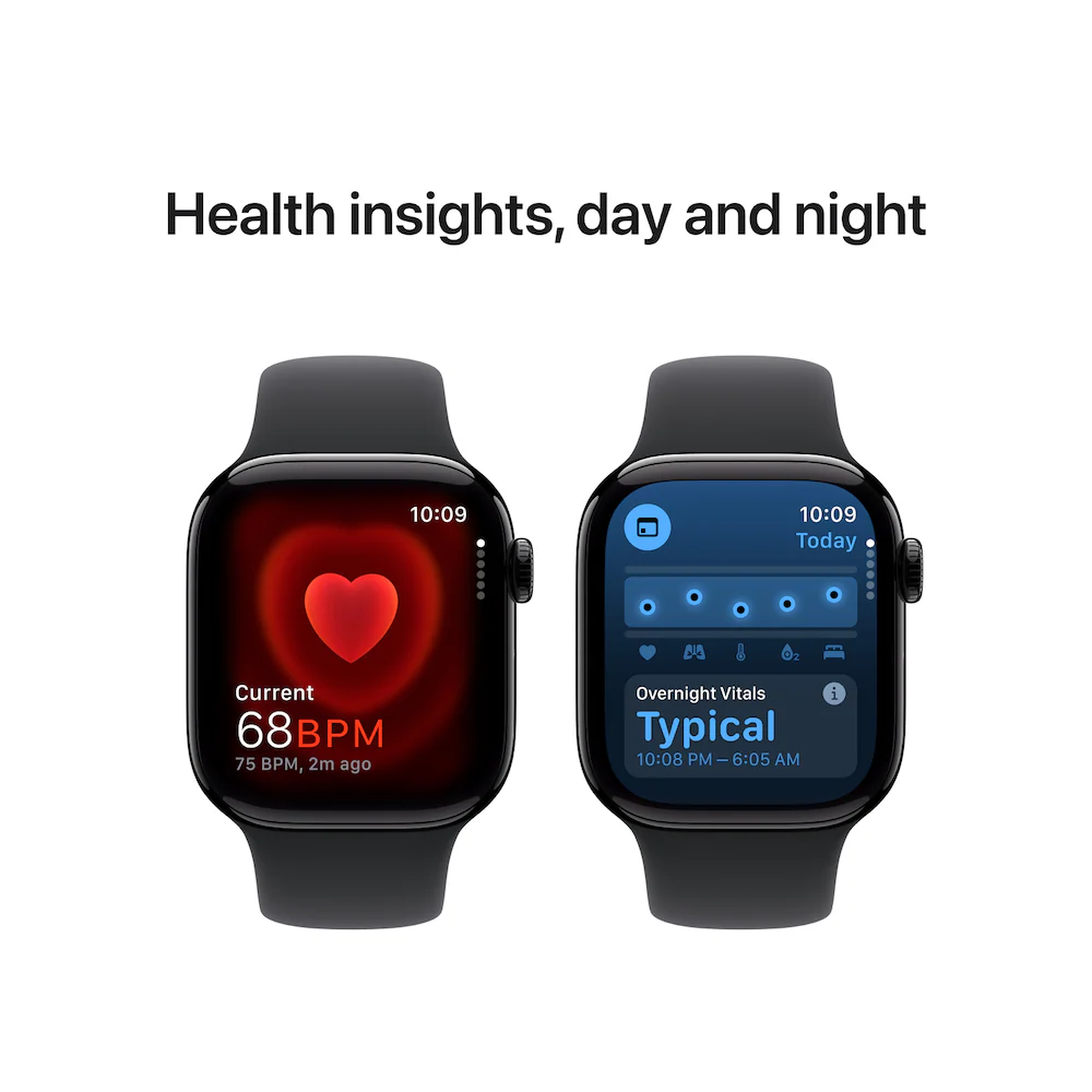 Apple Watch Series 10 42mm Jet Black Aluminium Case with Black Sport Band - Image 5