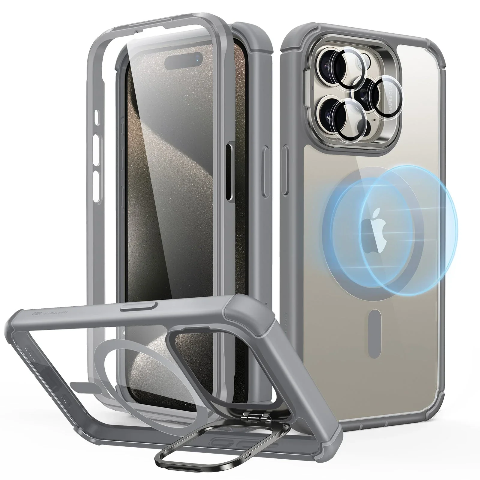 Armor Case with Stash Stand for iPhone 15 Pro Max - Image 2