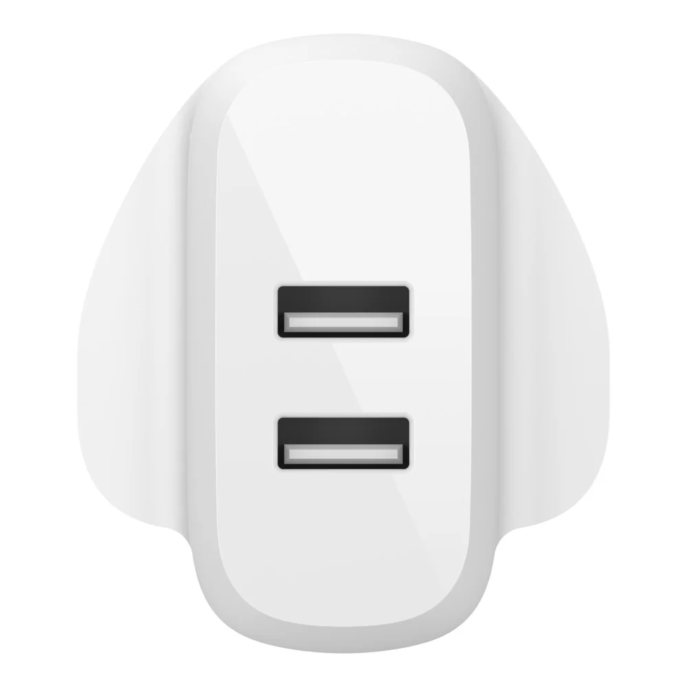 Belkin Dual USB-A Wall Charger 24W + USB-A To Lightning Cable - Image 2