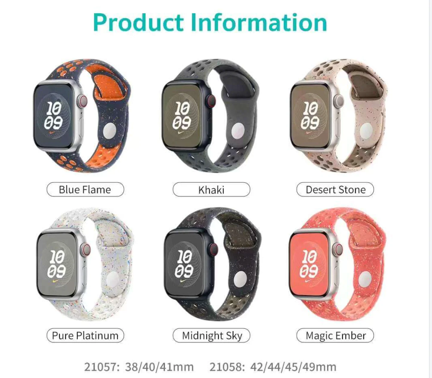 Coteci Magic Ember Liquid Silicone Sport Watch Band 42/44/45/49mm - Image 8