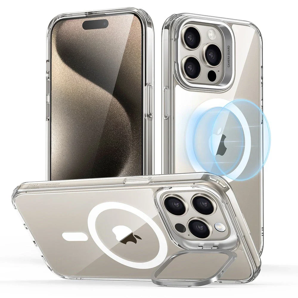 iPhone 15 Pro Max Classic Hybrid Case with Stash Stand