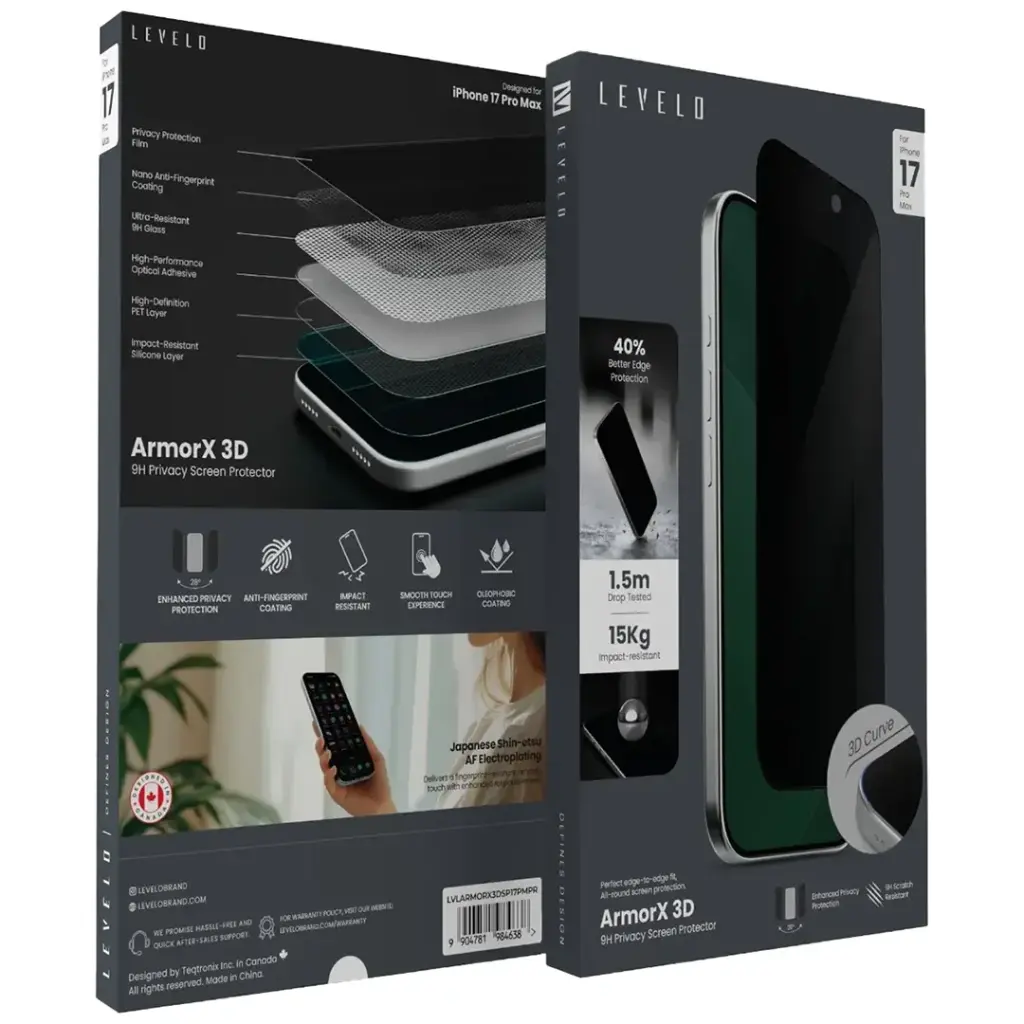 Levelo ArmorX 3D 9H Screen Protector iPhone 17 Pro Max - Image 3